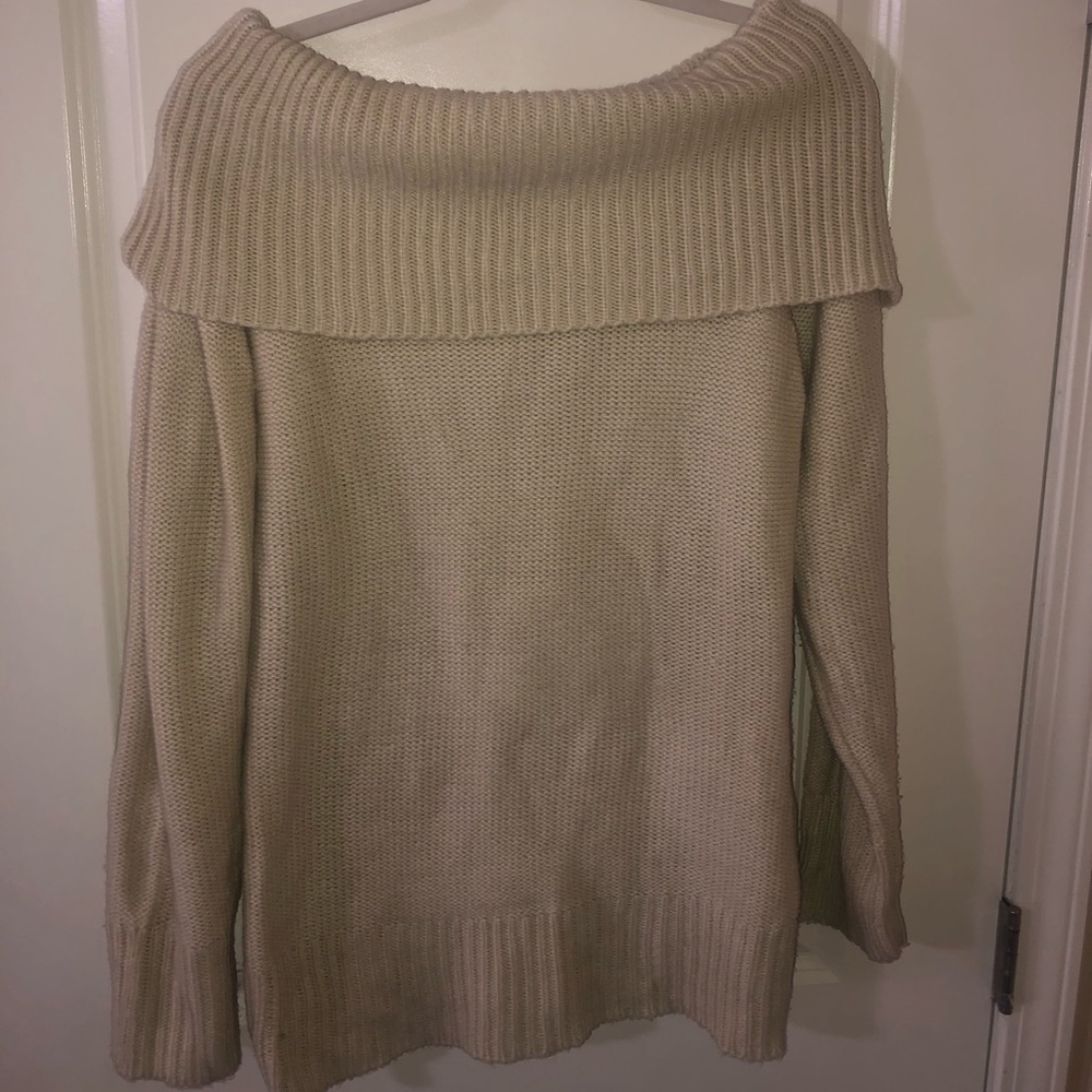 Cream cowl neck sweater